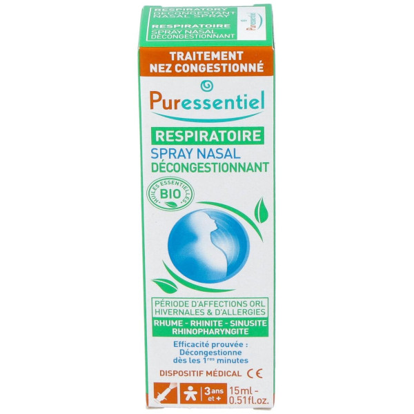 Puressentiel Spray Nasal Descongestionante Con Ae Bio 15Ml