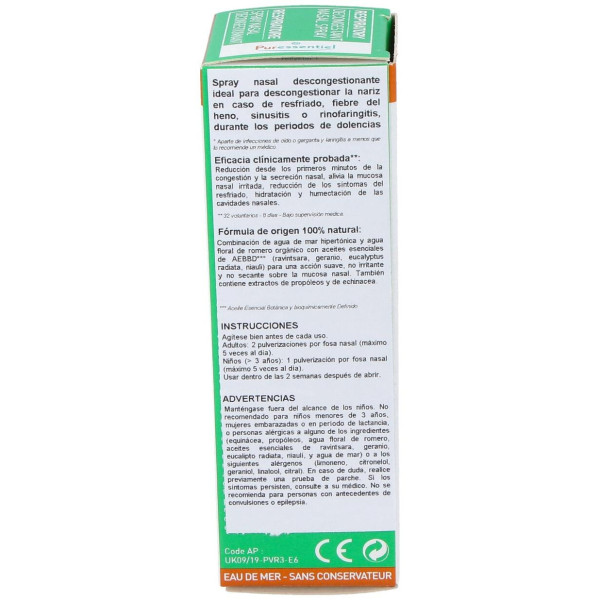 Puressentiel Spray Nasal Descongestionante Con Ae Bio 15Ml