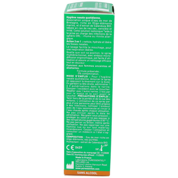 Spray Nasal Hidratante Con Calendula Bio 100Ml.