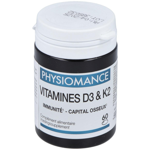 Physiomance Vitamines D3 Y K2 60Comp