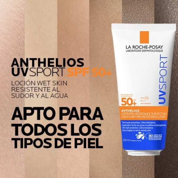 Anthelios UV Sport Locón Resistente Al Sudor y La Humedad, 200 ml. - La Roche Posay