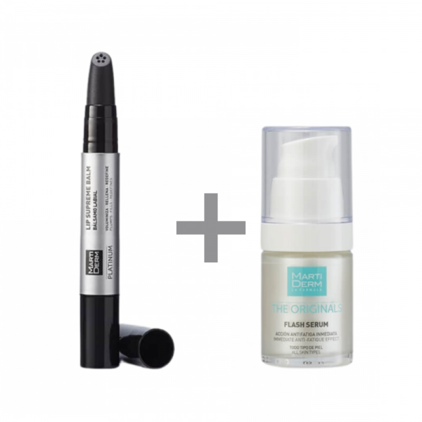 Pack Efecto Flash & Glow: Flash Serum, 15 ml. + Lip Supreme Balm, 4.5 ml. - Martiderm