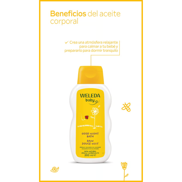 Calendula Good Nught Bath Crema de Baño, 200 ml. - Weleda