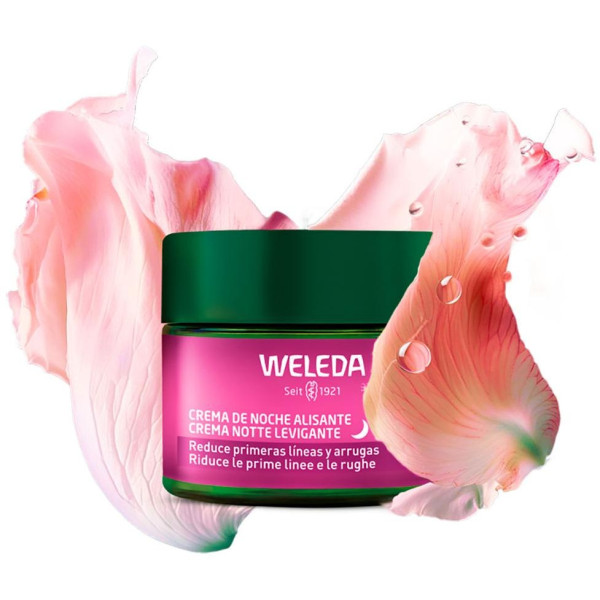 Smoothing Crema De Noche Alisante De Rosa Mosqueta Y Té Blanco, Antiedad Y Antiarrugas Weleda - Perfumes Club