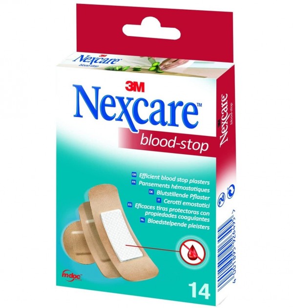 Nexcare Blood Stop, Aposito Coagulante,14 Apositos Surtidos. - 3M