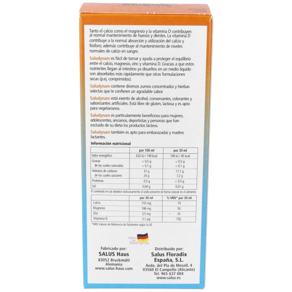 Saludynam Calcio+Magnesio 250Ml