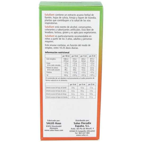 Salullant Llanten Expectorante Jarabe 250Ml
