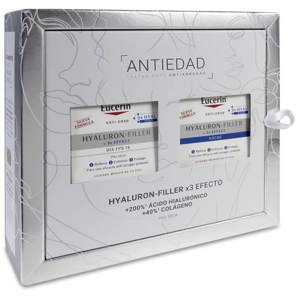 Pack Eucerin Hyaluron Filler Piel Seca Crema Día, 50 Ml + Crema Noche, 50 Ml