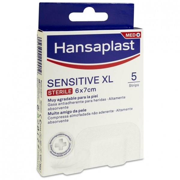 Hansaplast Med+ Sensitive Xl Apósitos 6X7Cm 5Uds