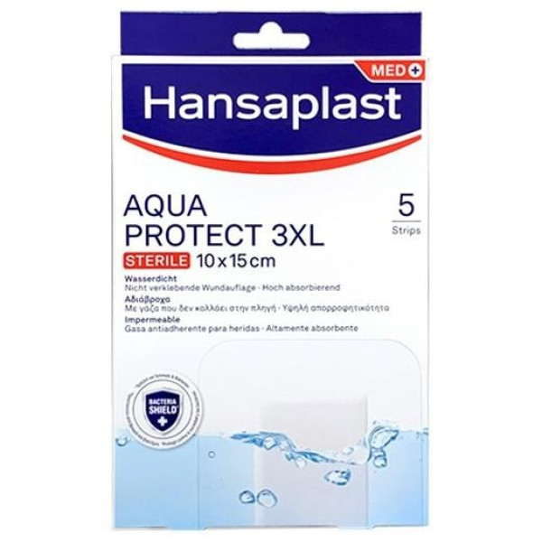 Hansaplast Med+ Aqua Protect 3Xl Apósitos 10X15Cm 5Uds