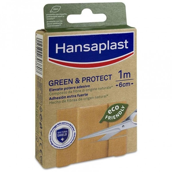 Hansaplast Green Y Protect Apósito Tira 1M X 6Cm