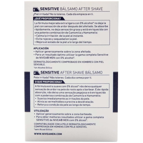 Nivea Men Sensitive After Shave Balm 0% Alcohol 100Ml