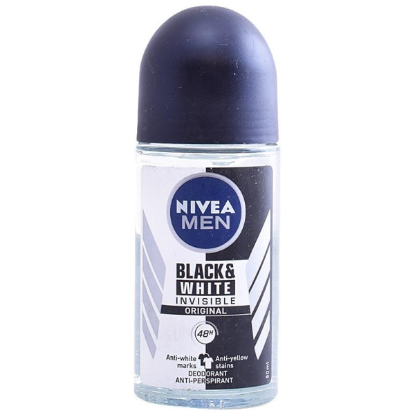 Men Black Y White Invisible Desodorante Roll-On 50 Ml