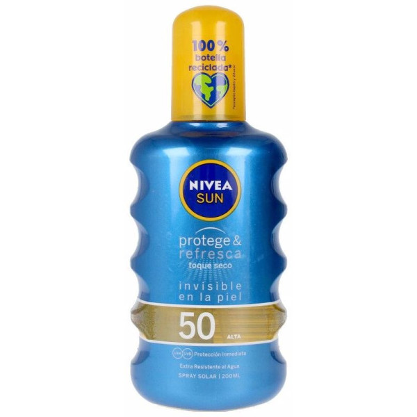 Sun Protege Y Refresca Spray Solar Seco Spf50 200 Ml