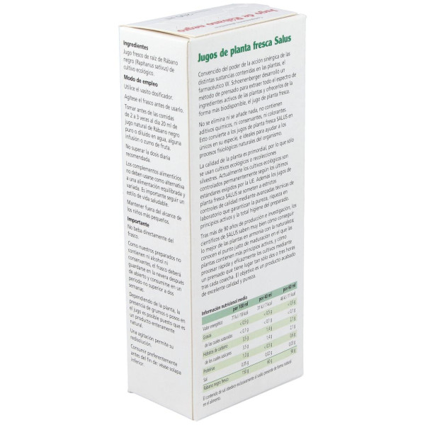 Jugo De Rabano Negro 200Ml. Schoenenberger