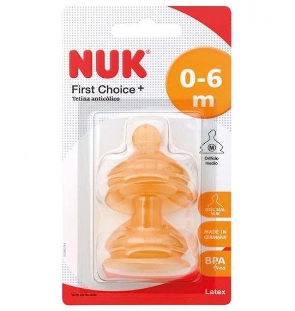 Tetina Latex Anticolico - Nuk First Choice (Leche T-1 M 2 U)