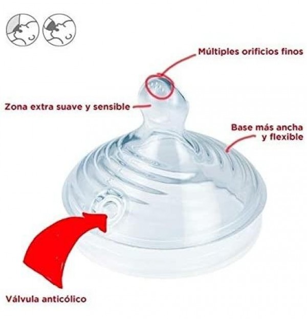 Tetina Silicona Anticolico - Nuk Nature Sense (1 M 2 Tetinas)
