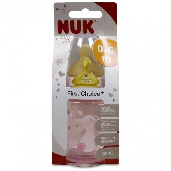 Nuk First Choice Rose Y Blue Pc Látex 150 Ml 0-6 M Rosa, 1 Ud