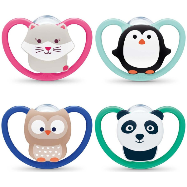 Nuk Chupete Space Cebra Silicona 18-36 Meses 2U