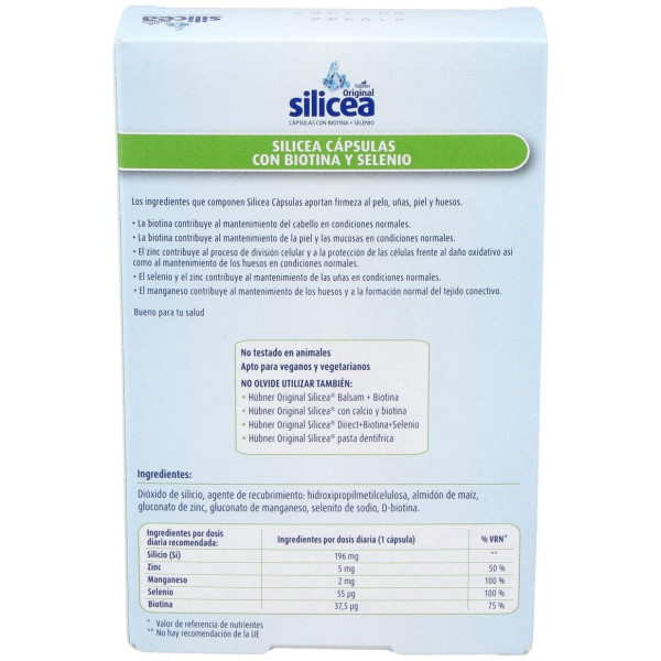 Hübner Silicea + Biotina + Selenio 30 Cáps.