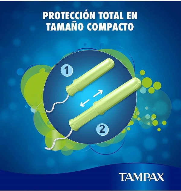 Tampax Compak Tampon 100%Algodon (Super 22 U)
