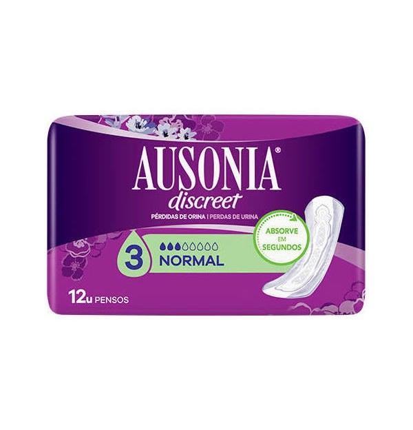 Absorbente Incontinencia Orina Muy Ligera - Ausonia Discreet Normal (12 Unidades)