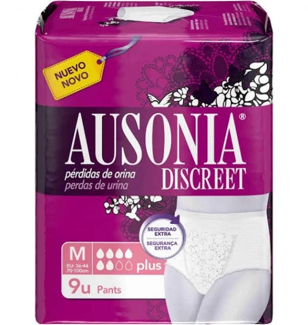 Absorbente Incontinencia Orina Muy Ligera - Ausonia Discreet Pants (8 Unidades Talla Mediana)