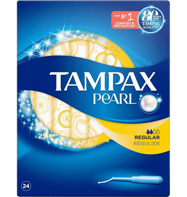 Tampax Pearl Tampon 100%Algodon (Regular 24 U)