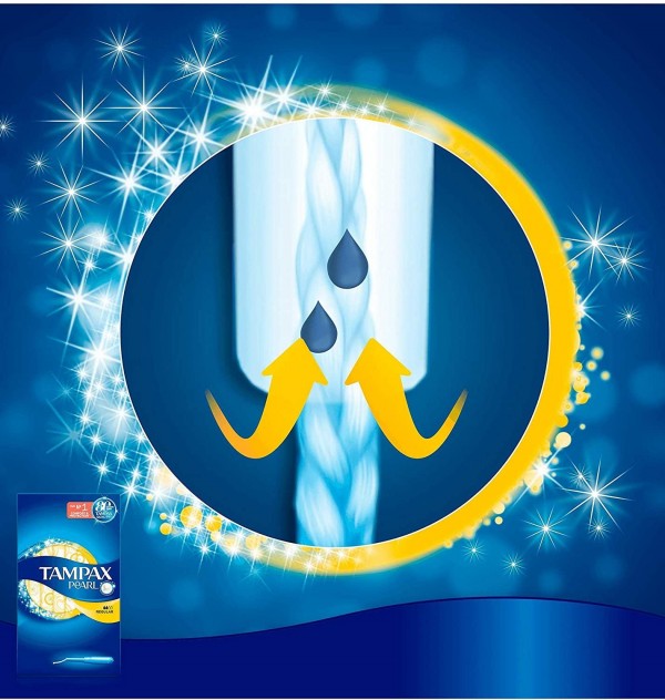 Tampax Pearl Tampon 100%Algodon (Regular 24 U)