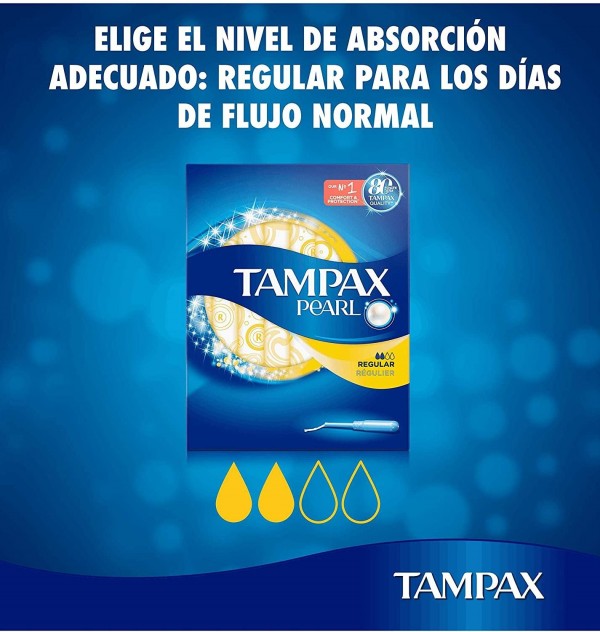 Tampax Pearl Tampon 100%Algodon (Regular 24 U)