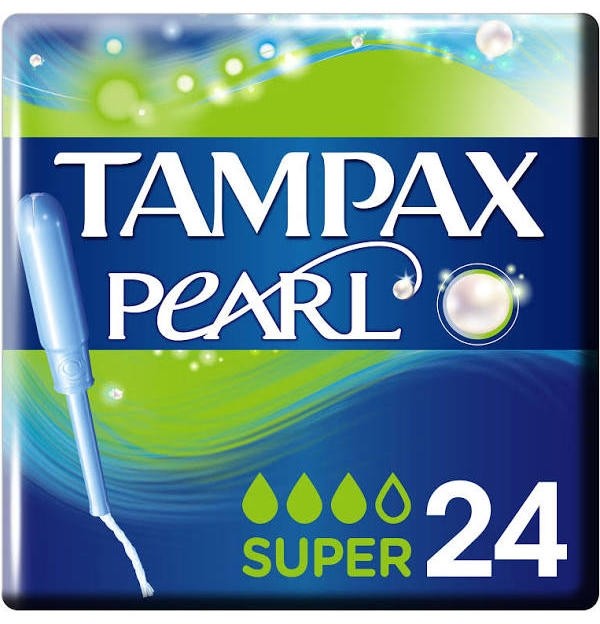 Tampax Pearl Tampon 100%Algodon (Super 24 U)