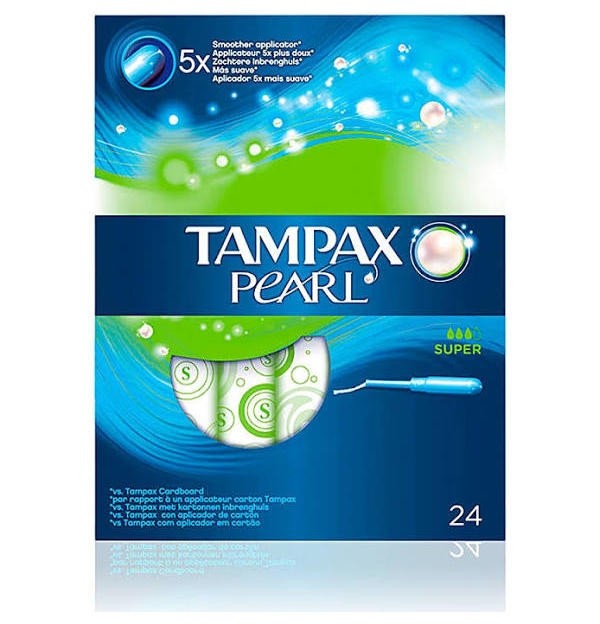 Tampax Pearl Tampon 100%Algodon (Super 24 U)