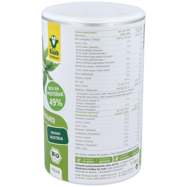 Proteina De Cañamo Natural 500Gr. Bio