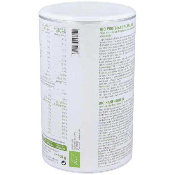 Proteina De Cañamo Natural 500Gr. Bio
