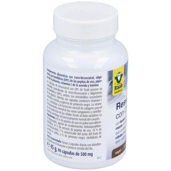 Raab Vitalfood Resveratrol Con Opc 90Caps