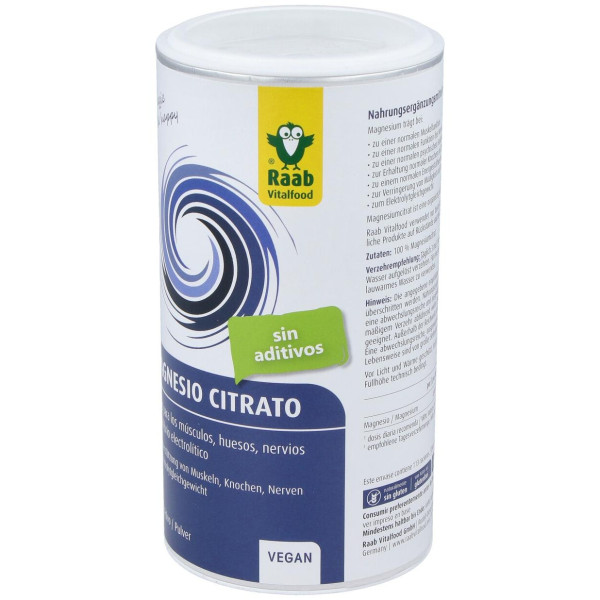 Raab Vitalfood Citrato De Magnesio Polvo 340G