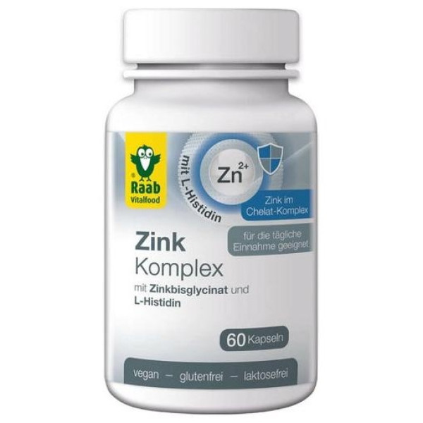 Raab Vitalfood Zinc Complex 500Mg 60Caps