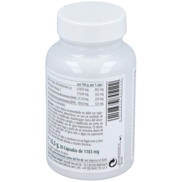 Raab Vitalfood Aceite De Alga Omega 3 1183Mg 30Caps