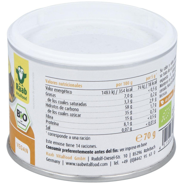 Raab Vitalfood Golden Latte Bebida De Curcuma En Polvo 70G