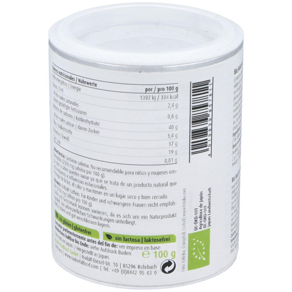 Raab Vitalfood Matcha Te Verde Basic Polvo 100G