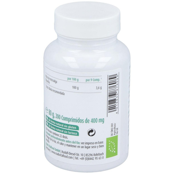 Raab Vitalfood Chlorella Ecológica 200 Comp