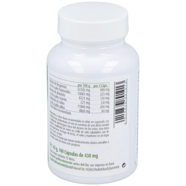 Raab Vitalfood Bergamota-Alcachofa 100Caps