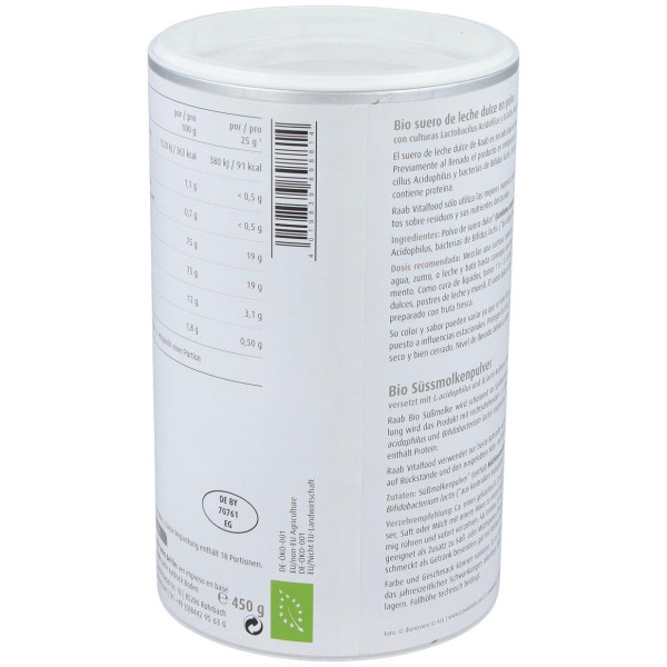 Raab Vitalfood Suero De Leche Dulce Natural Polvo 450G