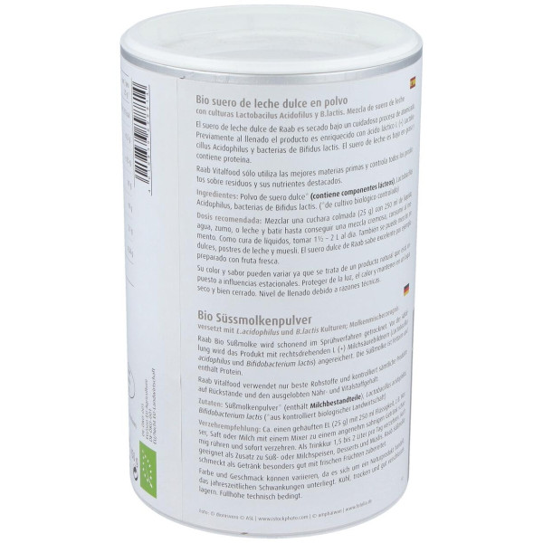 Raab Vitalfood Suero De Leche Dulce Natural Polvo 450G