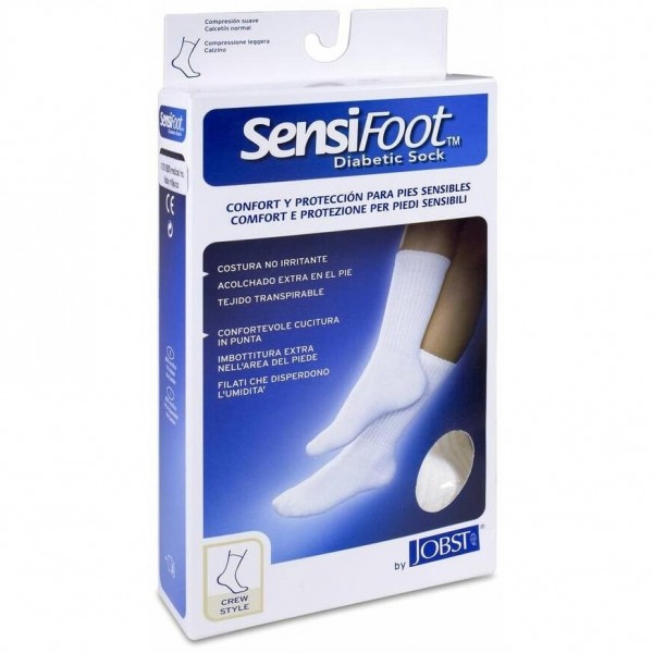 Sensifoot Calcetines Pie Diabético Compresión Normal Talla M, 2 Uds