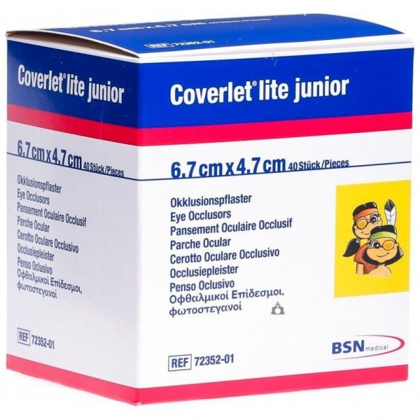 Coverlet Lite Junior Parches Oculares 40Uds
