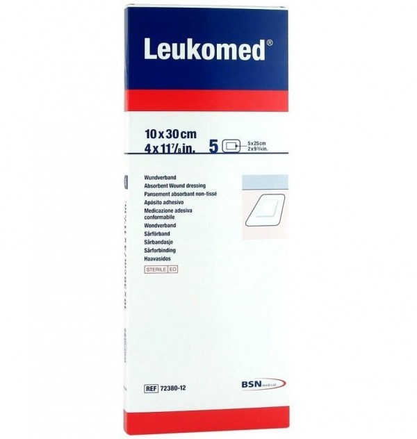 Leukomed - Aposito Esteril Adh (5 Unidades 30 Cm X 10 Cm)
