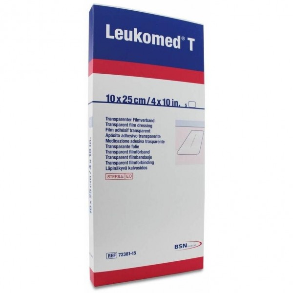 Leukomed T Apósito Transparente 10 X 25 Cm, 5 Uds