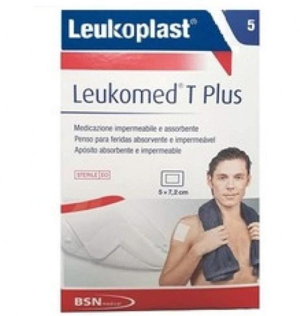 Leukomed T Plus - Aposito Esteril Adh (5 Unidades 7,2 Cm X 5 Cm)