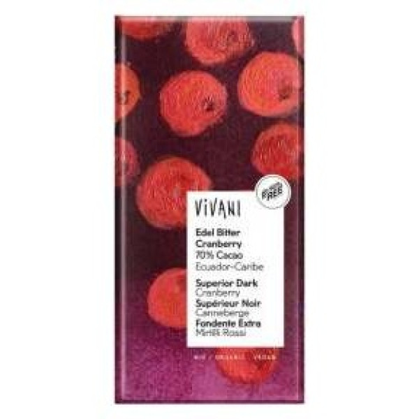 Chocolate Negro Superior 70% Arandanos 100Gr Vegan